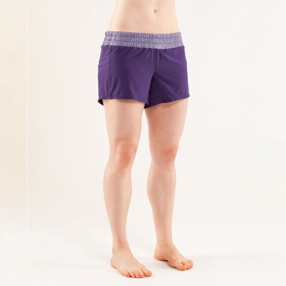 LULULEMON RUN: TRACKER SHORT II IN CONCORD GRAPE SIZE 6 - Picture 3 of 9